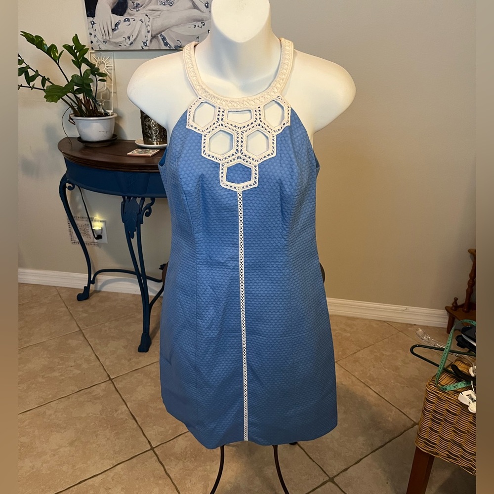 Lilly Pulitzer Molly Cutout Neck Cotton Shift Dress - 00